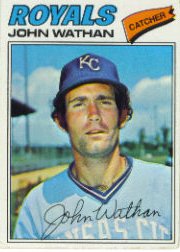 1977 Topps Baseball Cards      218     John Wathan RC